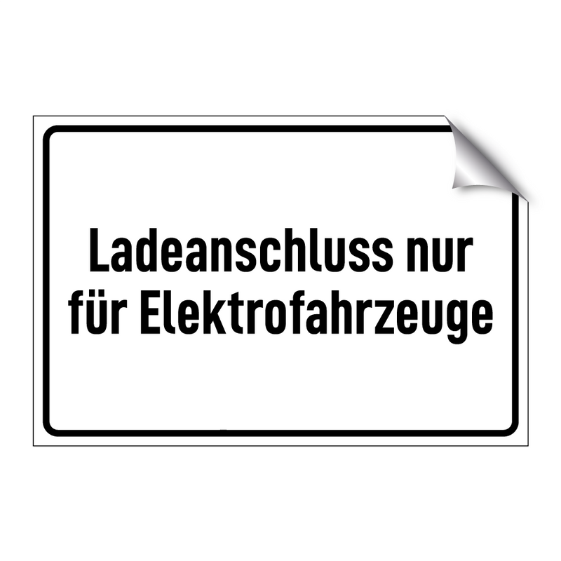 Ladeanschluss nur für Elektrofahrzeuge