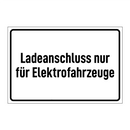 Ladeanschluss nur für Elektrofahrzeuge
