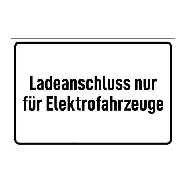 Ladeanschluss nur für Elektrofahrzeuge