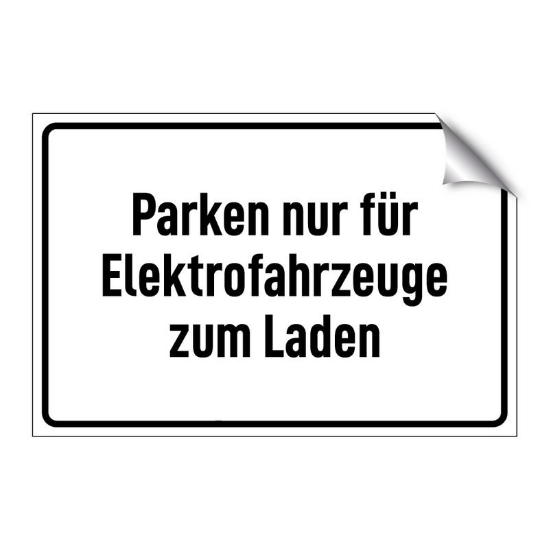 Parken nur für Elektrofahrzeuge zum Laden