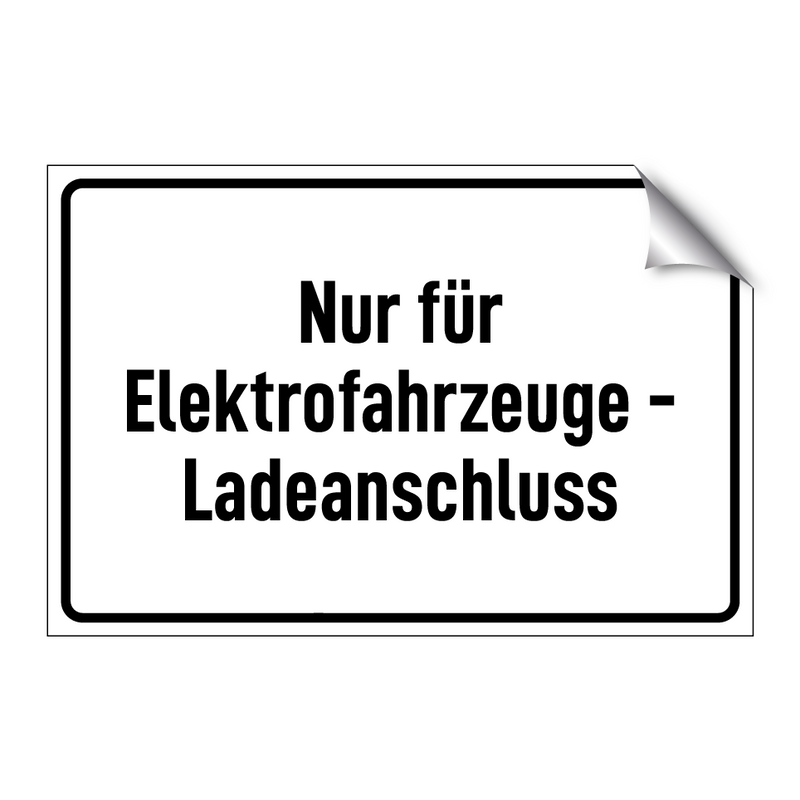 Nur für Elektrofahrzeuge - Ladeanschluss