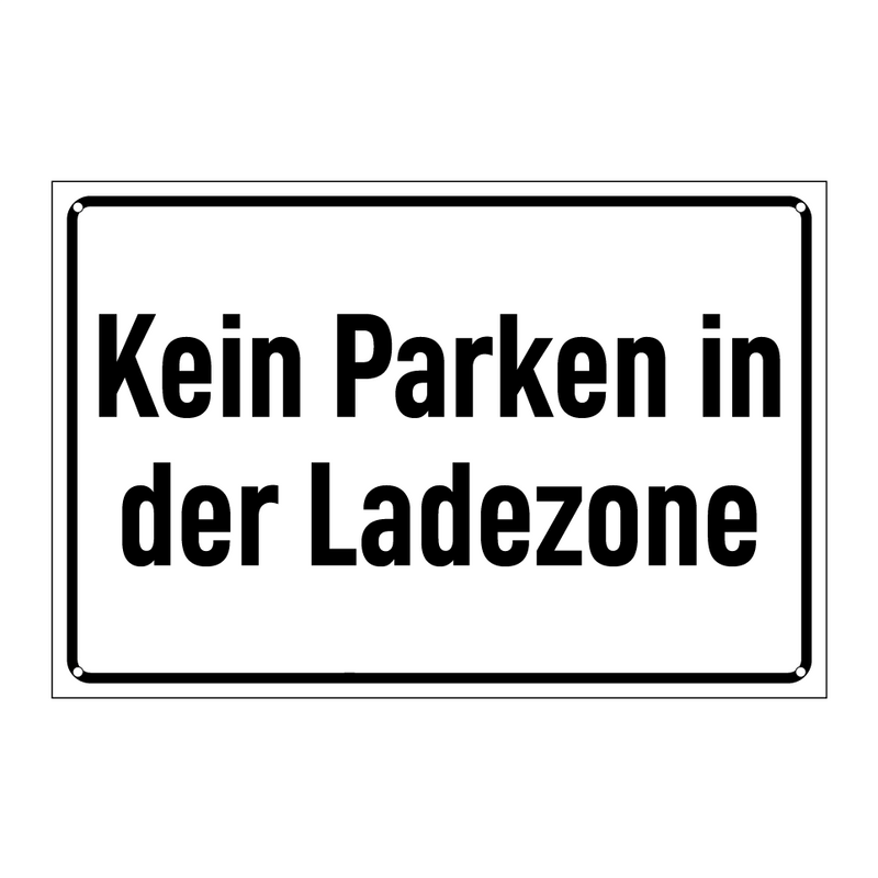 Kein Parken in der Ladezone