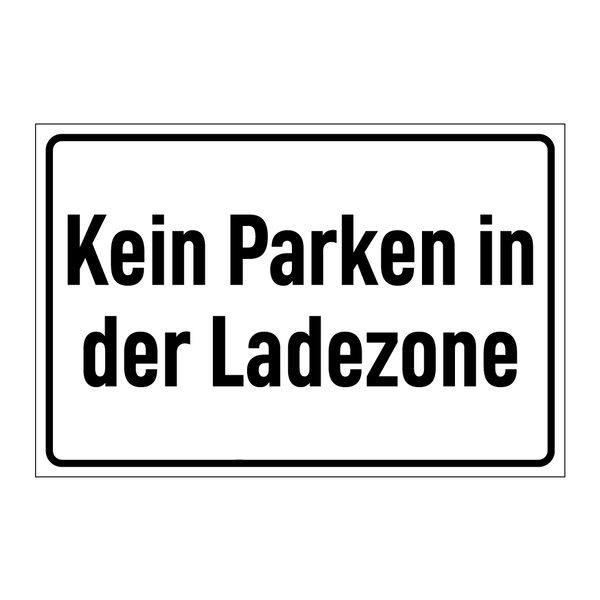 Kein Parken in der Ladezone
