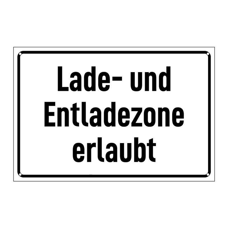 Lade- und Entladezone erlaubt