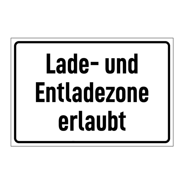 Lade- und Entladezone erlaubt