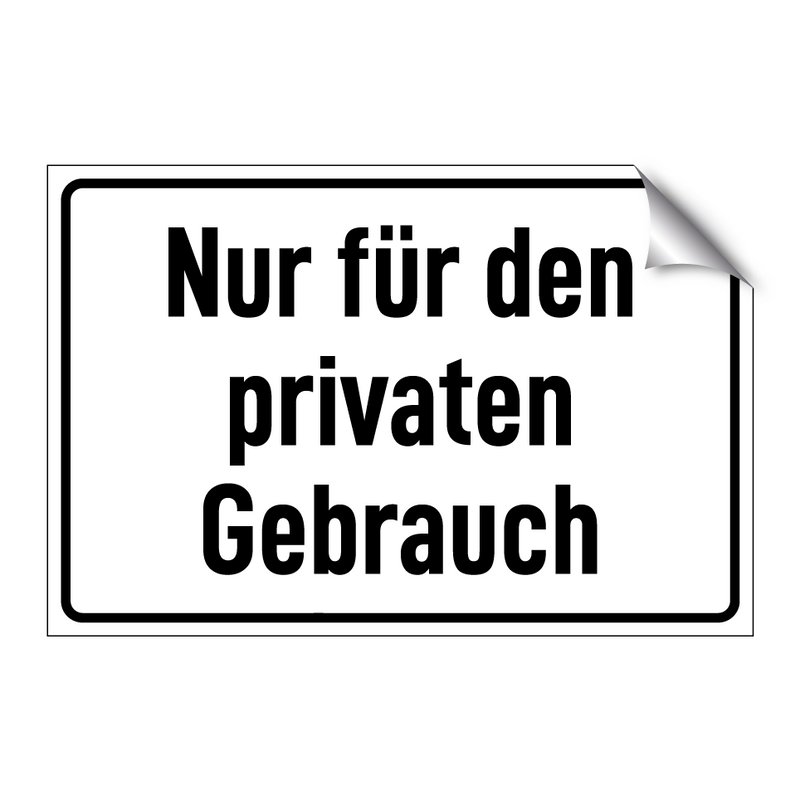 Nur für den privaten Gebrauch