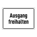 Ausgang freihalten