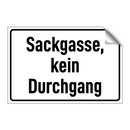 Sackgasse, kein Durchgang