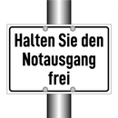 Halten Sie den Notausgang frei