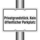 Privatgrundstück. Kein öffentlicher Parkplatz