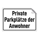 Private Parkplätze der Anwohner