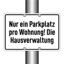 Nur ein Parkplatz pro Wohnung! Die Hausverwaltung