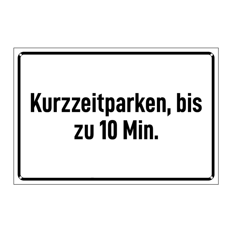 Kurzzeitparken, bis zu 10 Min.