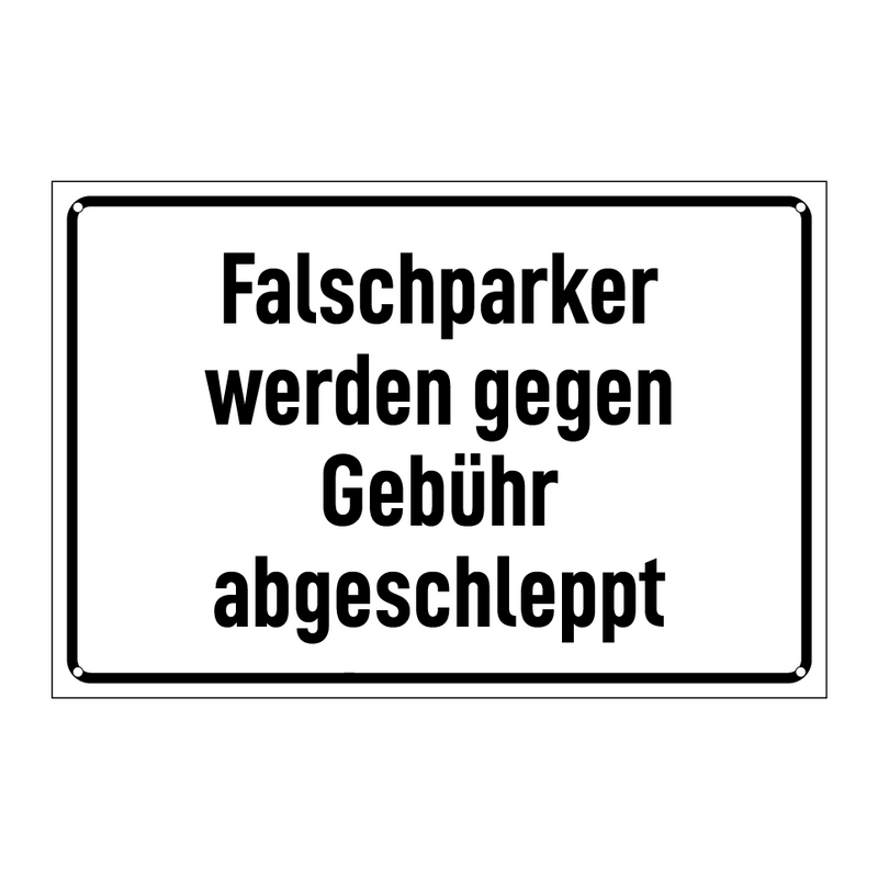 Falschparker werden gegen Gebühr abgeschleppt