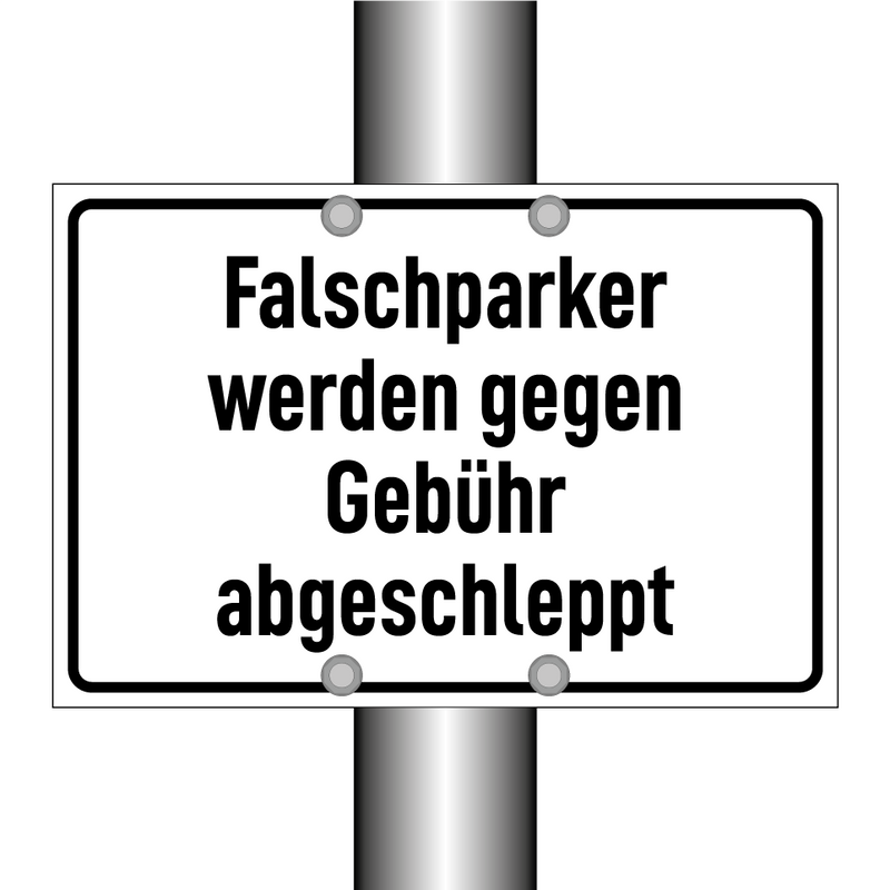 Falschparker werden gegen Gebühr abgeschleppt