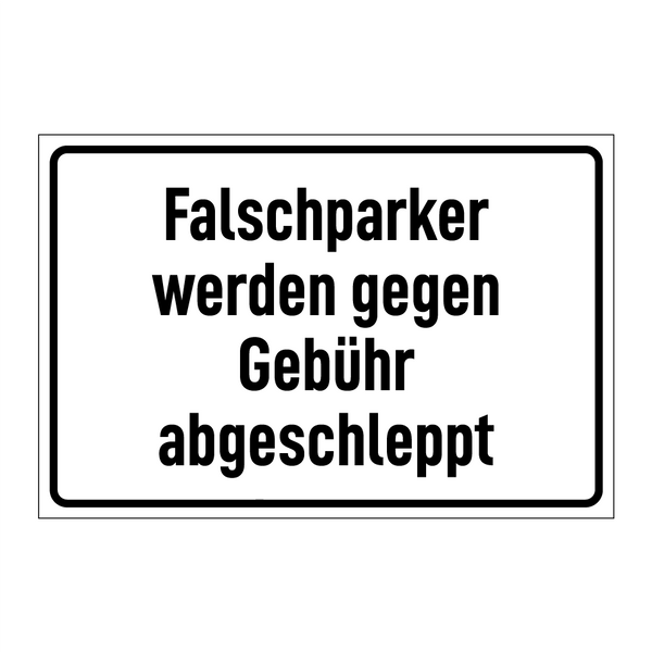 Falschparker werden gegen Gebühr abgeschleppt
