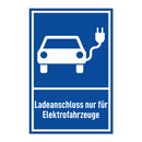 Ladeanschluss nur für Elektrofahrzeuge