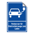 Parken nur für Elektrofahrzeuge zum Laden