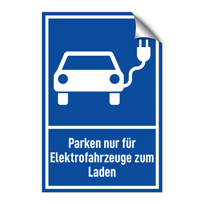 Parken nur für Elektrofahrzeuge zum Laden