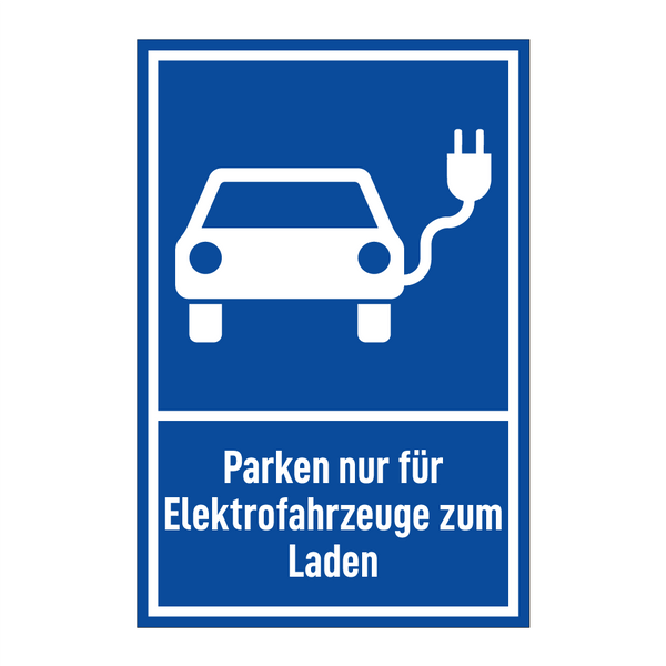 Parken nur für Elektrofahrzeuge zum Laden