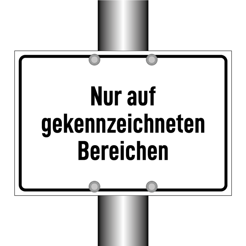 Nur auf gekennzeichneten Bereichen