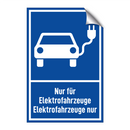 Nur für Elektrofahrzeuge Elektrofahrzeuge nur