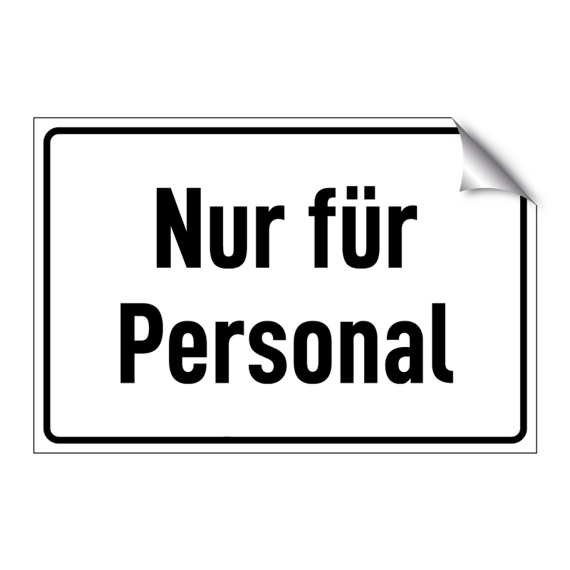 Nur für Personal