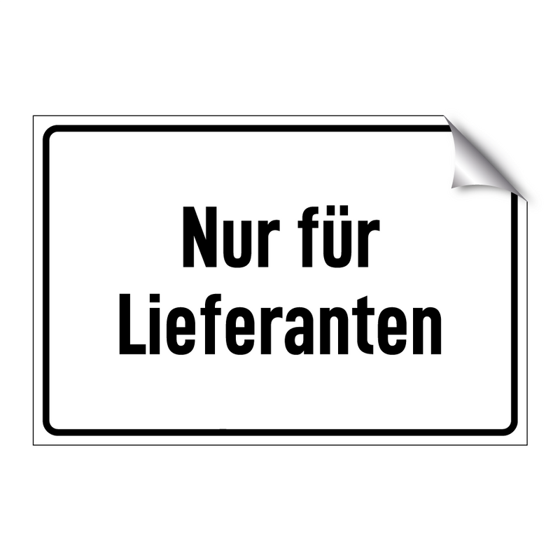 Nur für Lieferanten