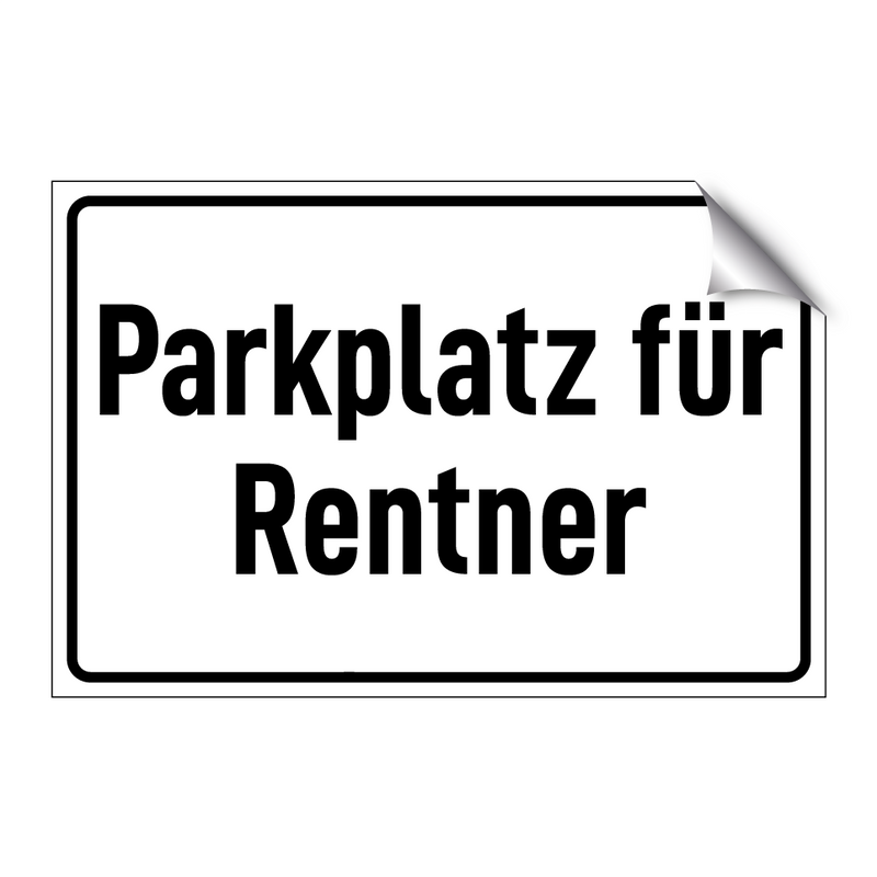 Parkplatz für Rentner