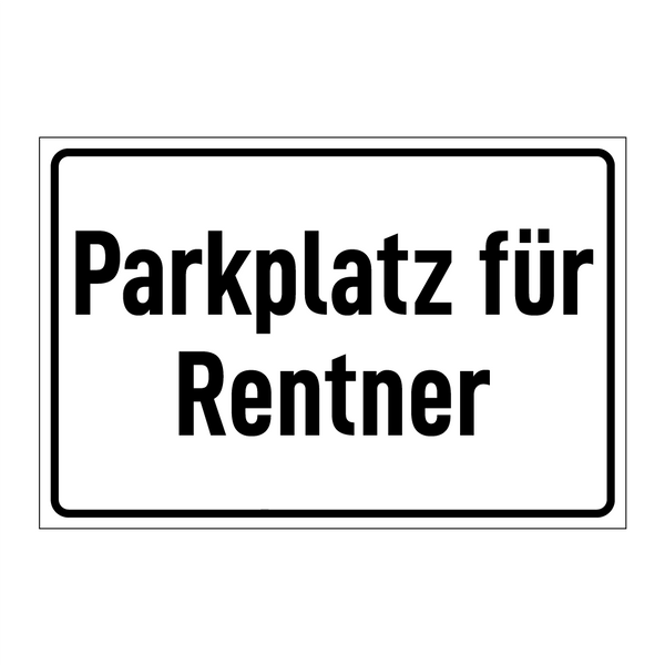 Parkplatz für Rentner