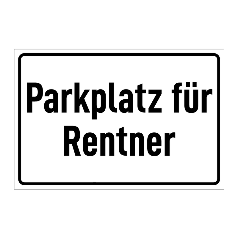 Parkplatz für Rentner