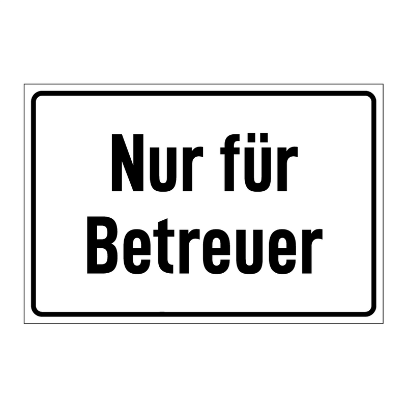 Nur für Betreuer
