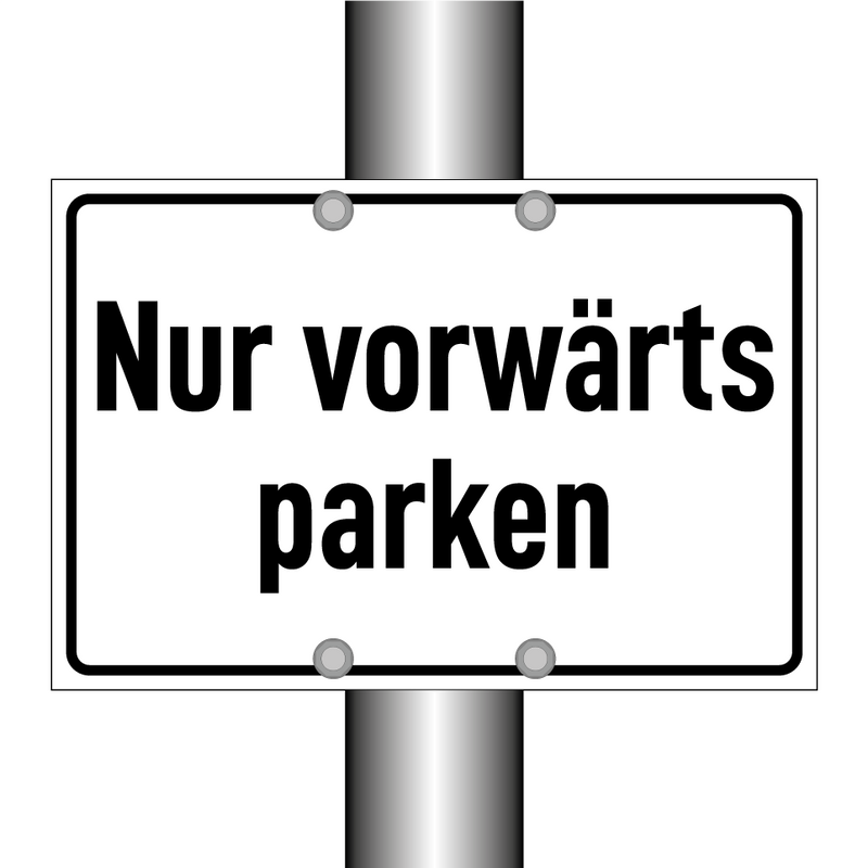 Nur vorwärts parken