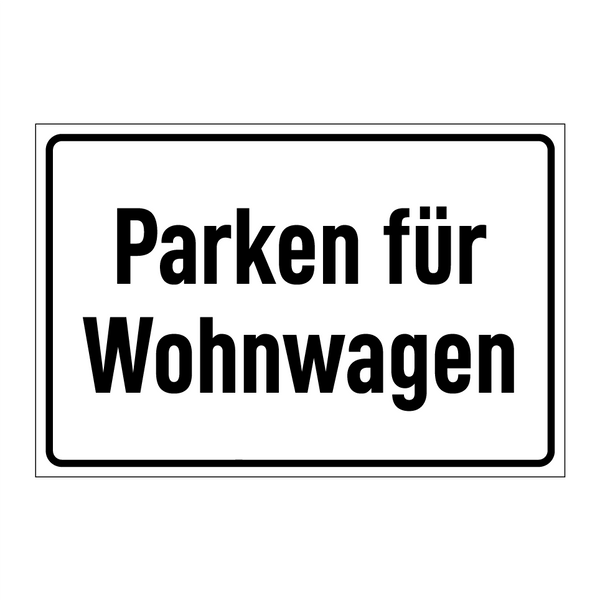 Parken für Wohnwagen