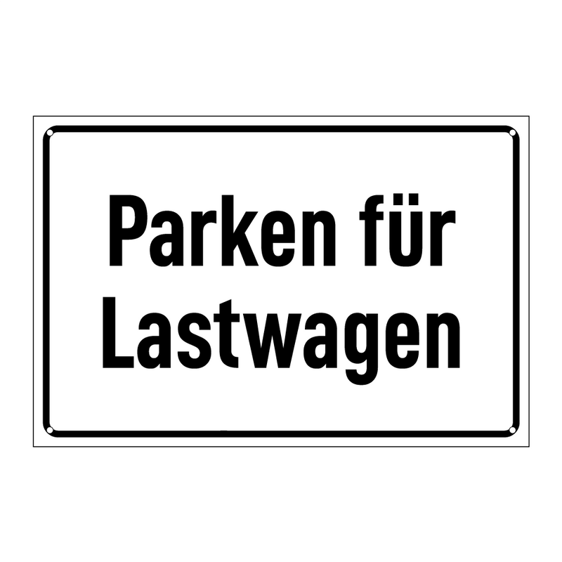 Parken für Lastwagen