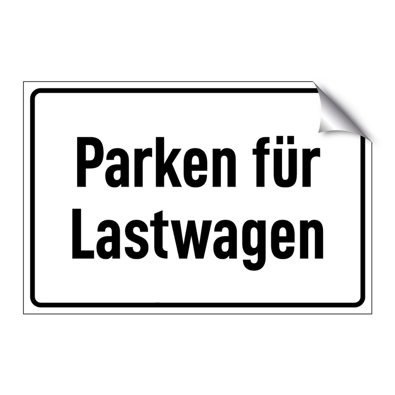 Parken für Lastwagen