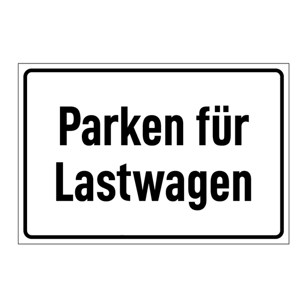 Parken für Lastwagen