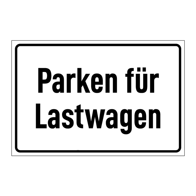 Parken für Lastwagen