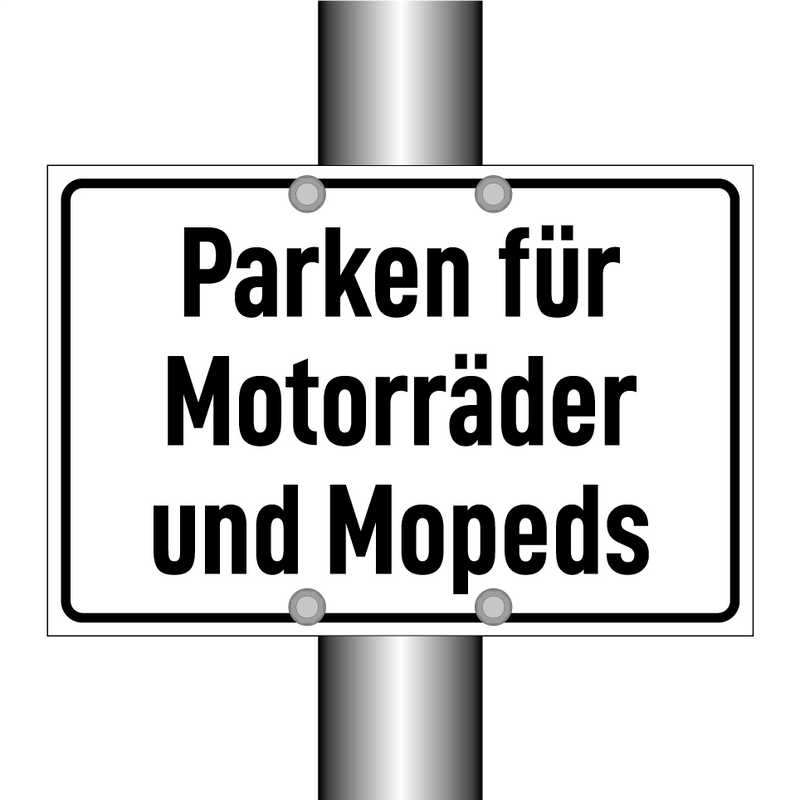 Parken für Motorräder und Mopeds