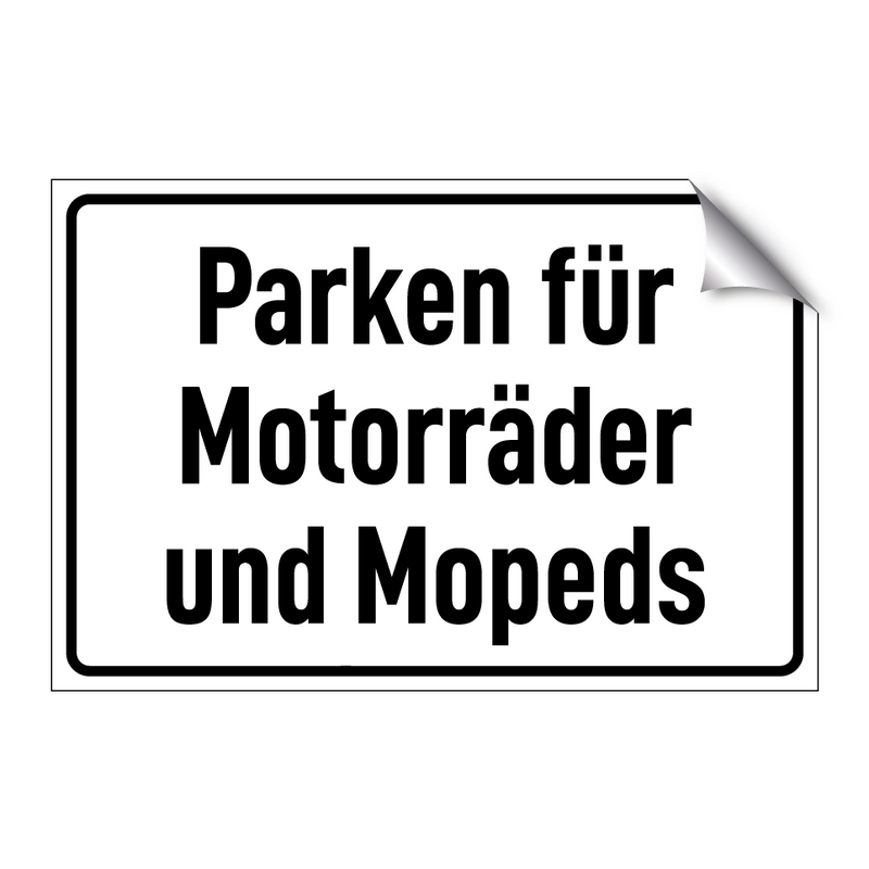 Parken für Motorräder und Mopeds