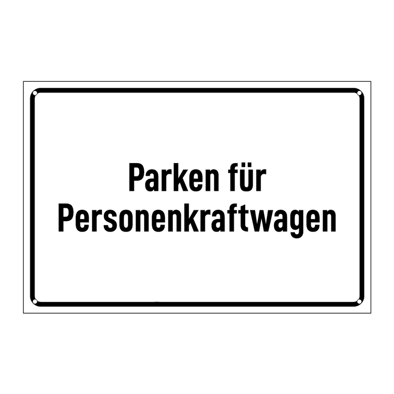 Parken für Personenkraftwagen