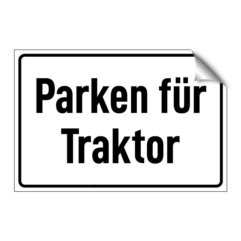 Parken für Traktor