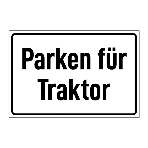 Parken für Traktor