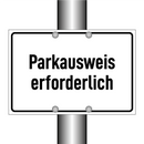Parkausweis erforderlich