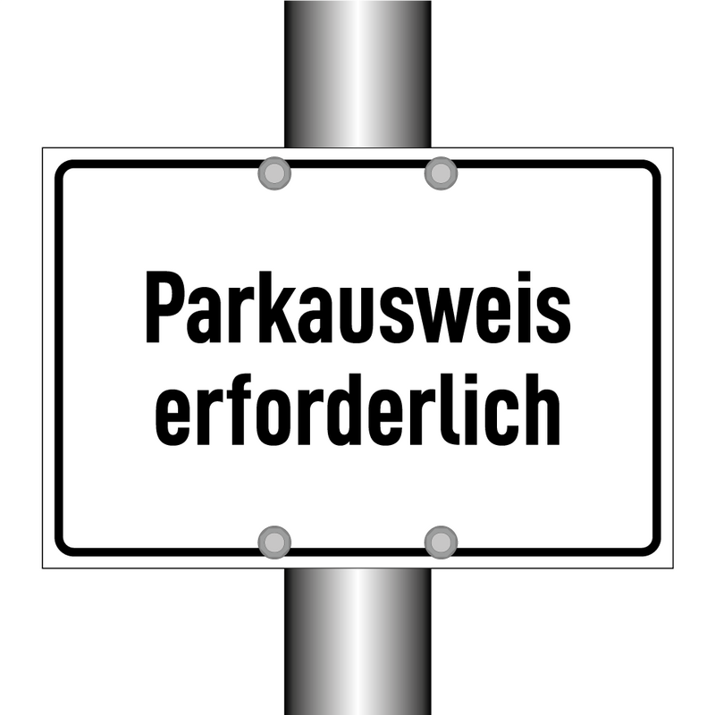 Parkausweis erforderlich