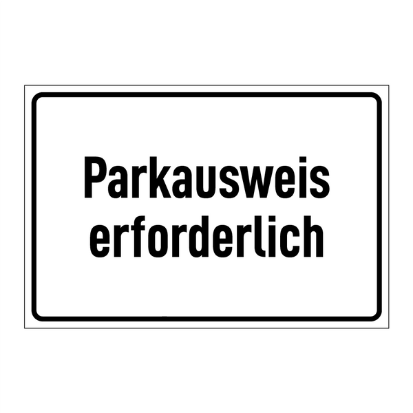 Parkausweis erforderlich