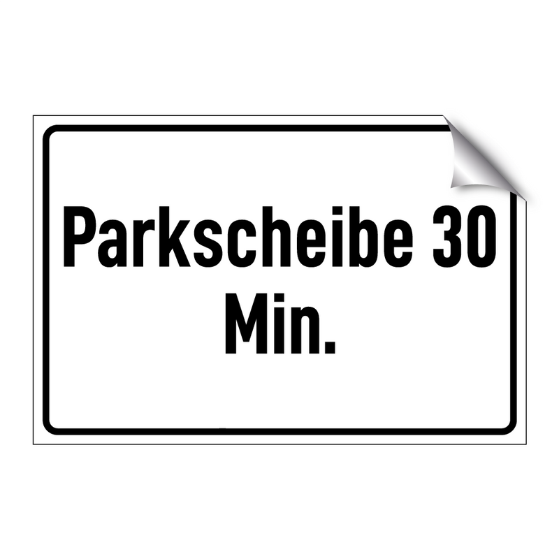 Parkscheibe 30 Min.