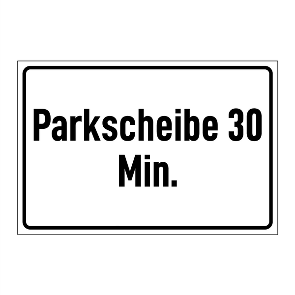 Parkscheibe 30 Min.