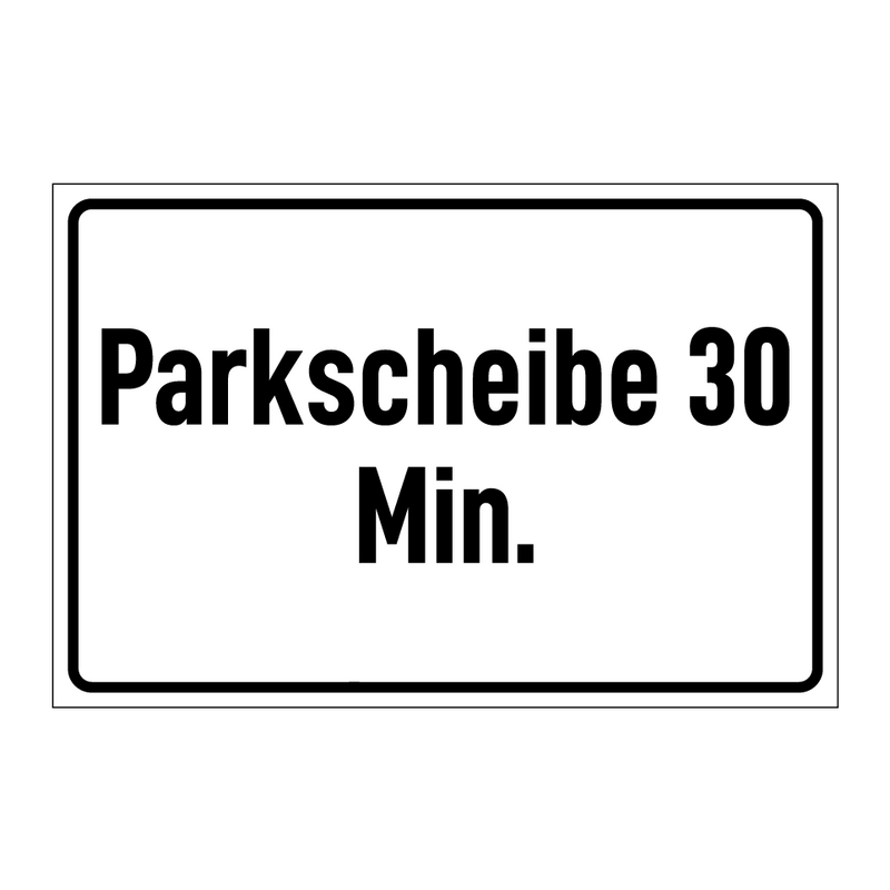 Parkscheibe 30 Min.