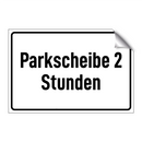 Parkscheibe 2 Stunden